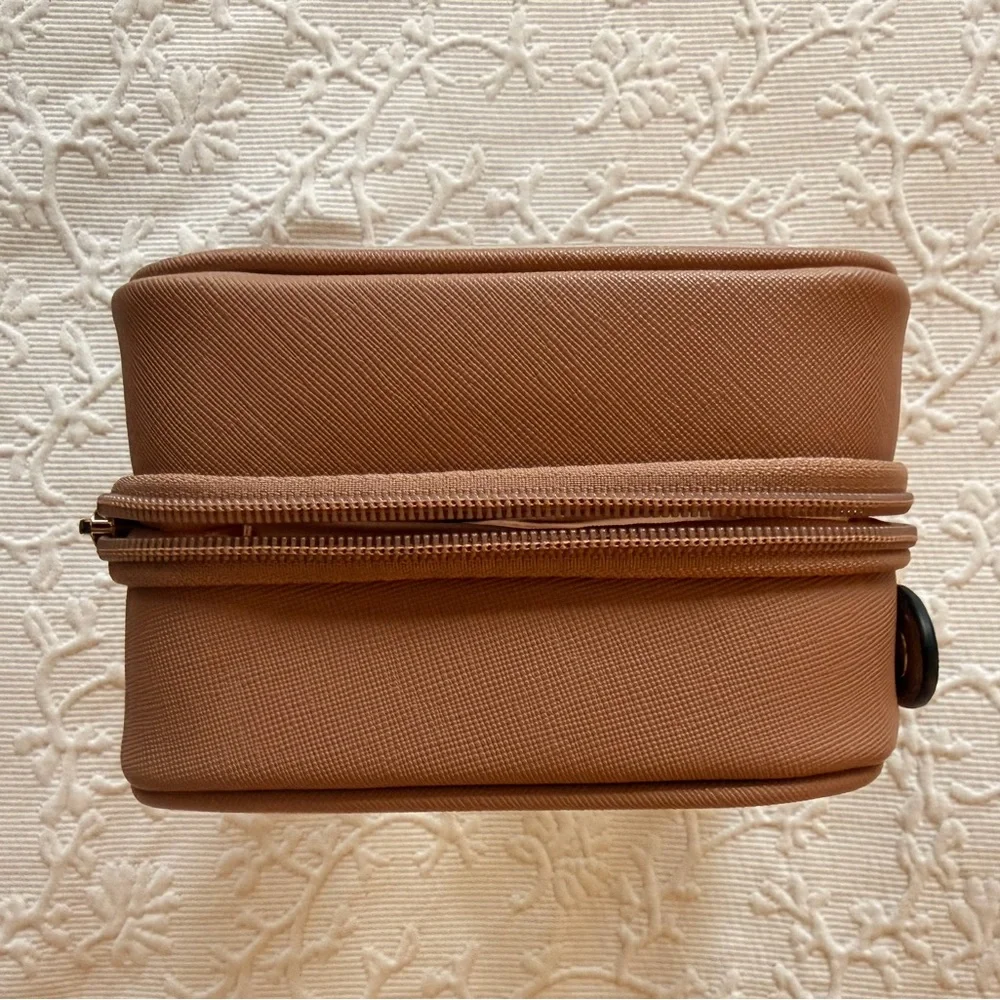 Calpak Small Clear Cosmetics Case in Caramel - Picture 8 of 16